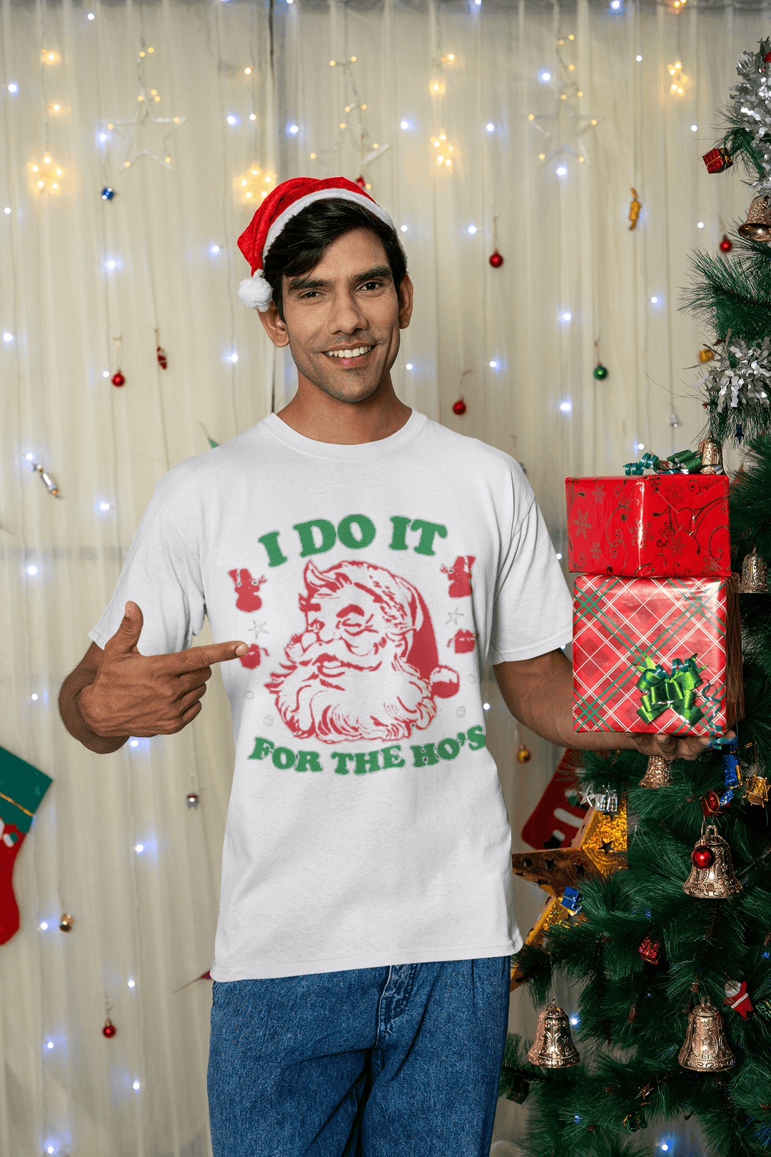 Santa Humor T-shirt I do it for the Ho's Top Koala Soft Style Unisex Tee - TopKoalaTee