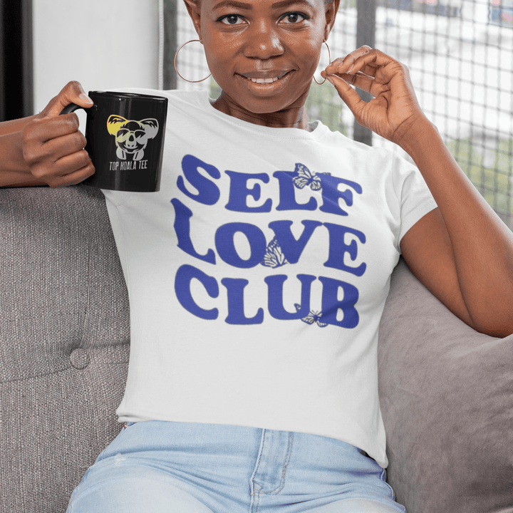 Seasonal T-shirt Self Love Club Short Sleeve 100% Cotton Unisex Crew Neck Top - TopKoalaTee