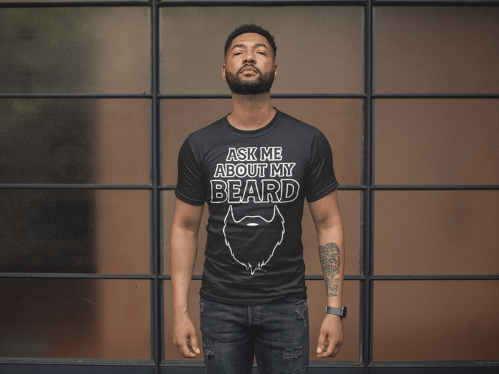 Short Sleeve Softstyle Top Koala Ask Me About my Beard Unisex Tee - TopKoalaTee