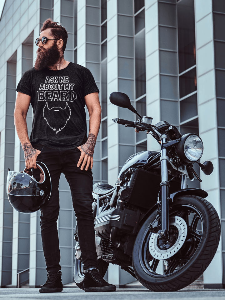 Short Sleeve Softstyle Top Koala Ask Me About my Beard Unisex Tee - TopKoalaTee