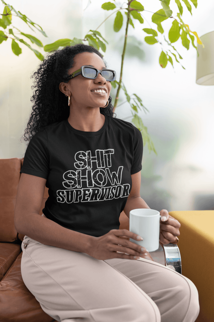 Short Sleve T-shirt Shit Show Supervisor Ultra Soft Cotton Unisex Crewneck Top - TopKoalaTee