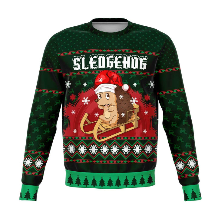 Sledgehog Unisex Ugly Christmas Sweatshirt- TopKoaLaTee
