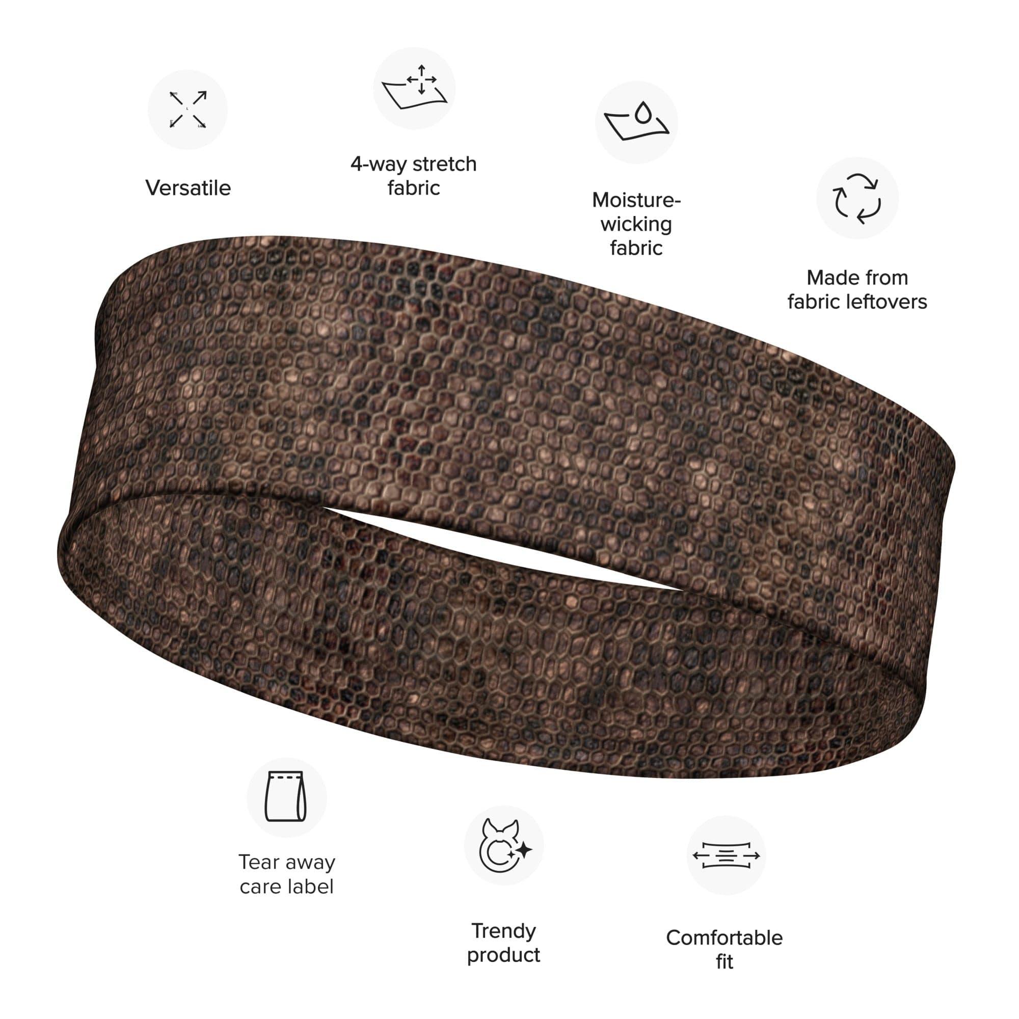 Snake Skin Pattern Quick Dry Gym Stretch Headband - TopKoalaTee