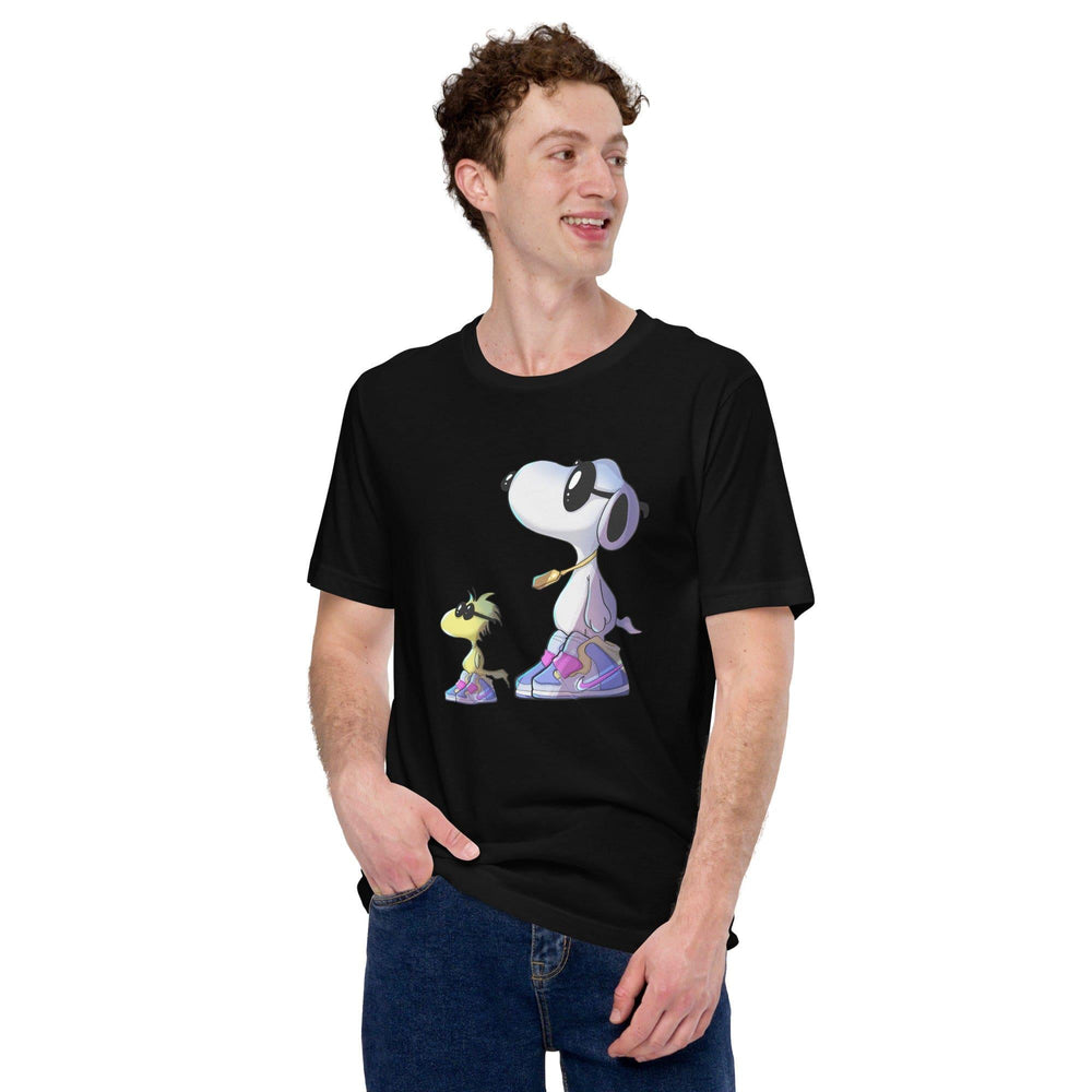 Snoopy T-shirt With Pal Woodstock in Shades and Jordan's - TopKoalaTee