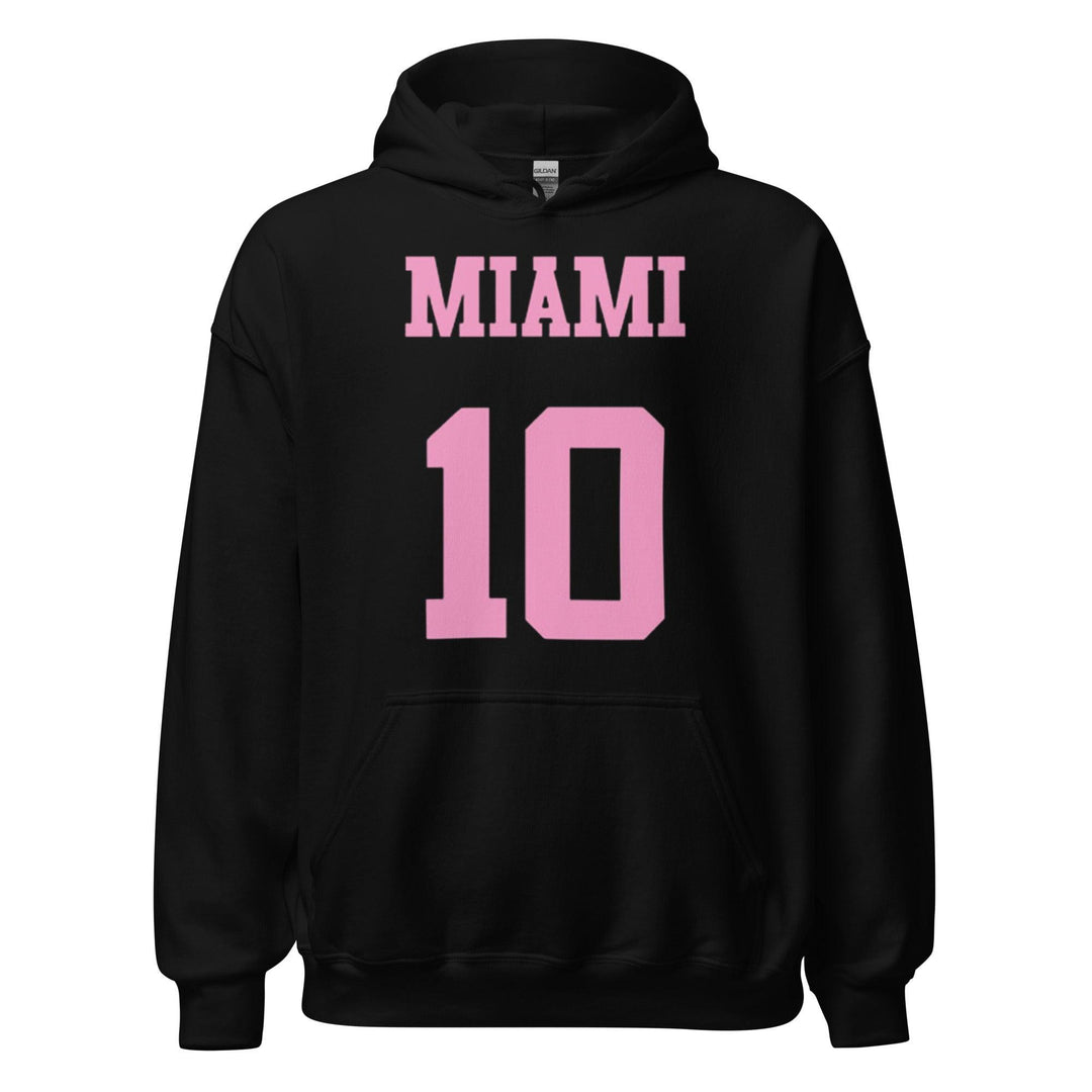 Soccer Hoodie Top Koala Soft Style Miami 10 Short Sleeve Unisex Hoodie - TopKoalaTee