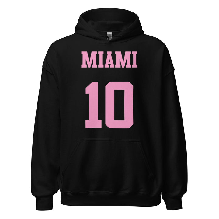 Soccer Hoodie Top Koala Soft Style Miami 10 Short Sleeve Unisex Hoodie - TopKoalaTee