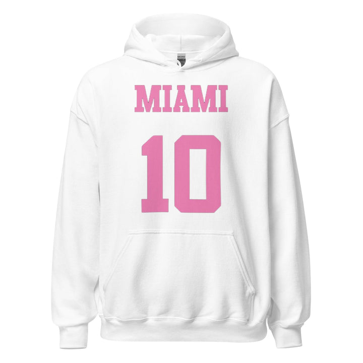 Soccer Hoodie Top Koala Soft Style Miami 10 Short Sleeve Unisex Hoodie - TopKoalaTee