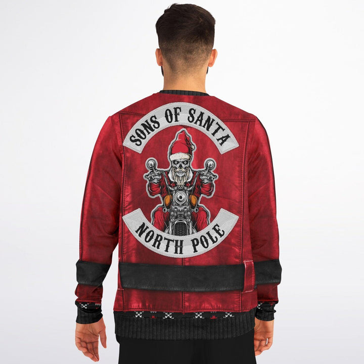 Sons of Santa North Pole Biker Club Ugly Christmas Sweater Top Koala Tee - TopKoalaTee