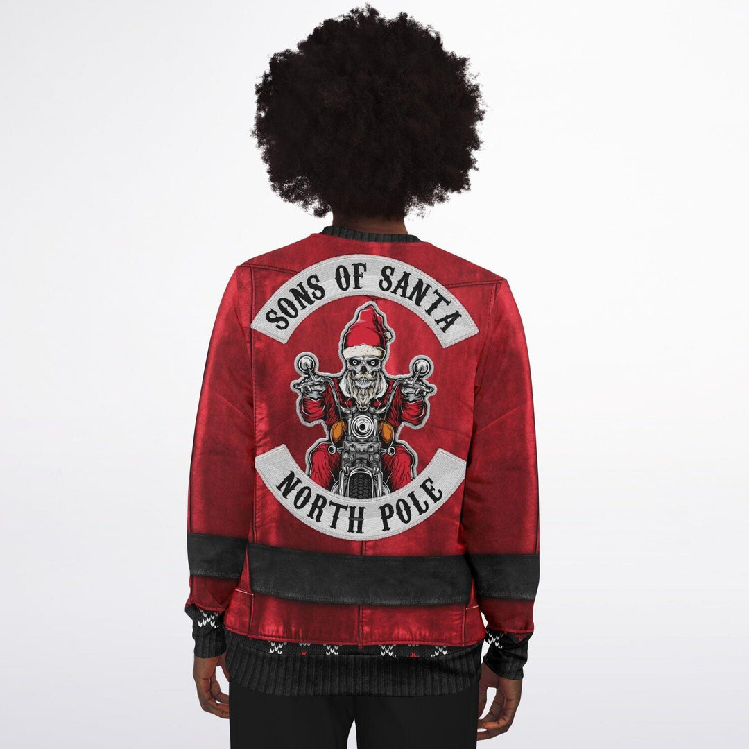 Sons of Santa North Pole Biker Club Ugly Christmas Sweater Top Koala Tee - TopKoalaTee