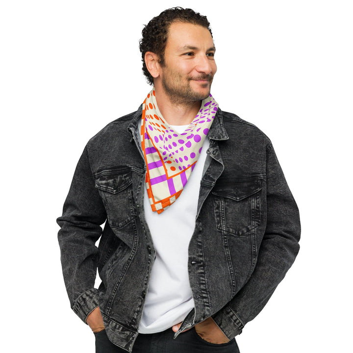 Spheres of Dots and Bubbles Modern Neck Scarf Bandana - TopKoalaTee