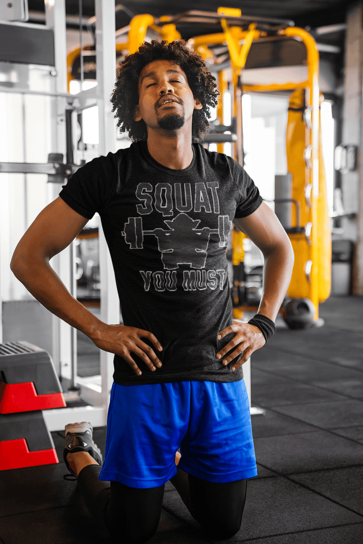 Gym T-shirt Top Koala Sofstyle Squats You Must Short Sleeve Unisex Tee - TopKoalaTee