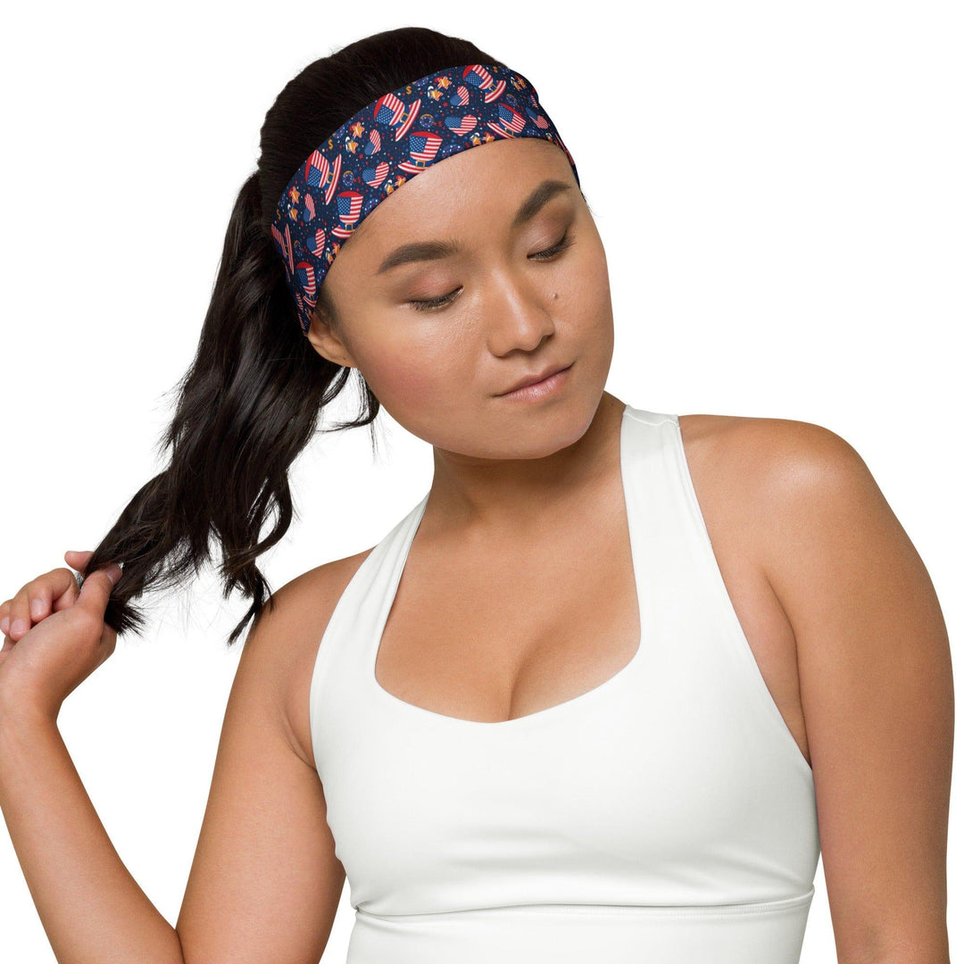 luxury headbands || America National Patriotic Blue Quick Dry Headband - TopKoalaTee