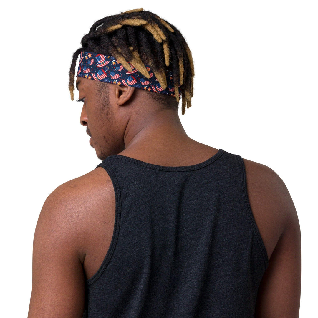 luxury headbands || America National Patriotic Blue Quick Dry Headband - TopKoalaTee