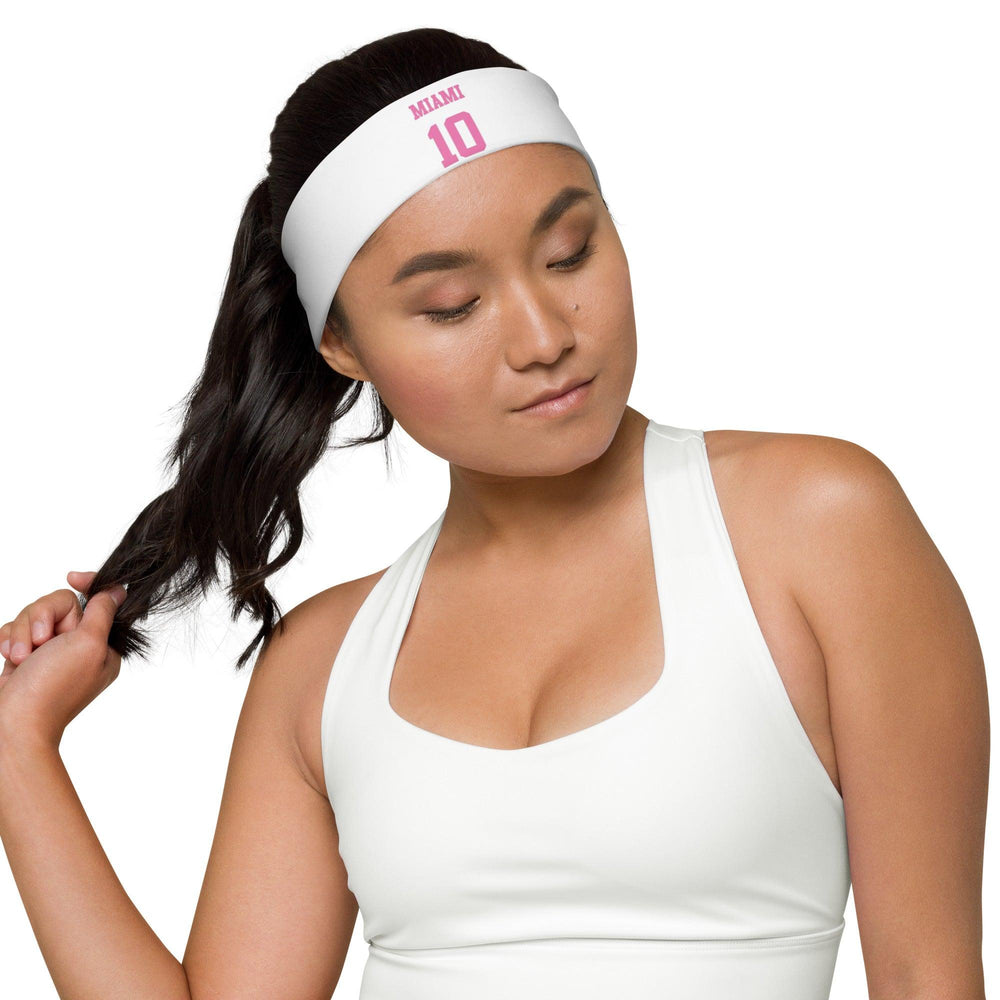 Sports Headband Famous Soccer Player Miami 10 Quick Dry Sweatband - TopKoalaTee