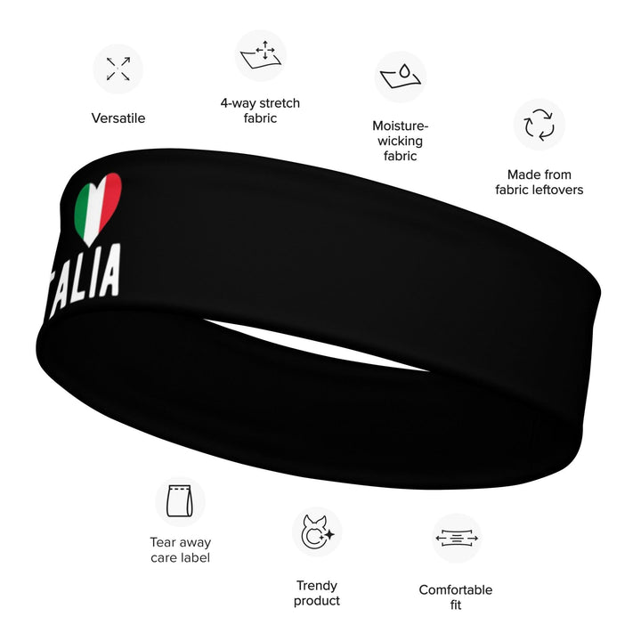 Sports Headband I Love Italia Unisex Quick Dry Sweat Band - TopKoalaTee