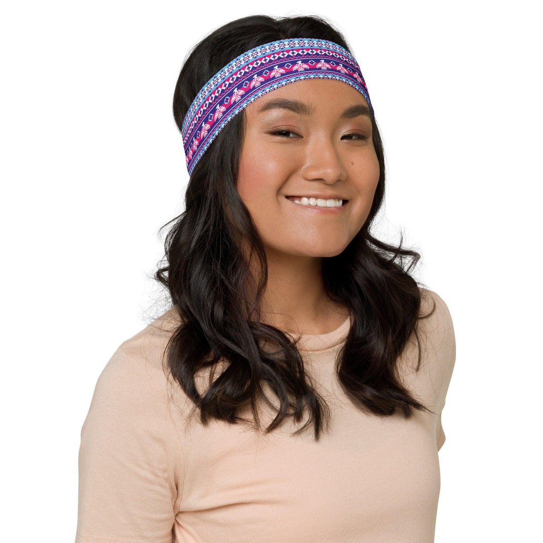 Native American Purple Turquoise Version 18 Quick Dry Headband - TopKoalaTee