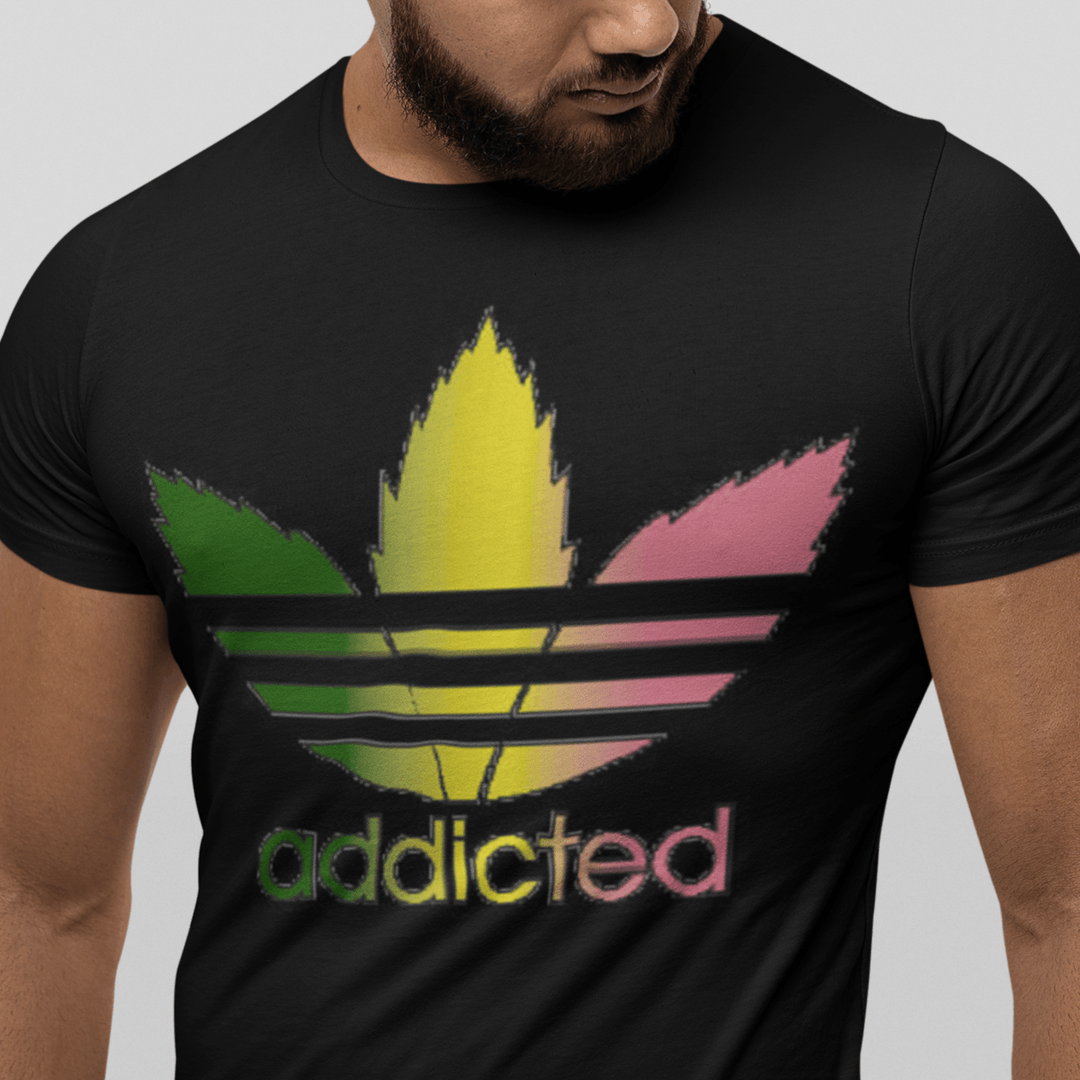 420 T-shirt Addicted in Jamaca Top Koala Short Sleeve Top - TopKoalaTee