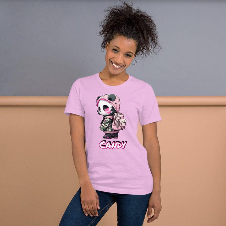 Street Girl Panda Series T-shirt Candy Short Sleeve Top - TopKoalaTee