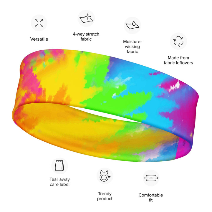 Summer Tie Dye Pattern Quick Dry Stretch Headband - TopKoalaTee