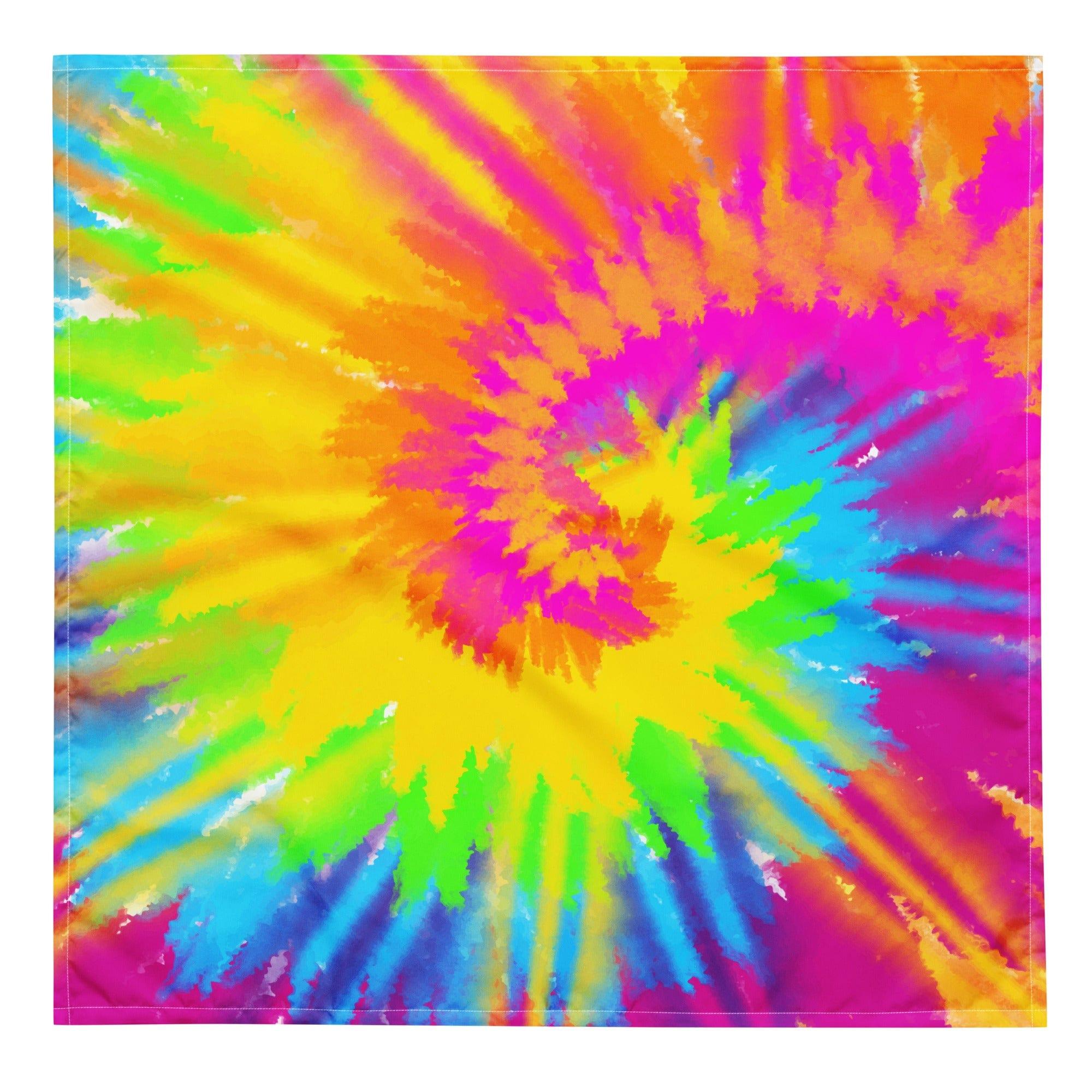 Summer Tie Dye Swirl Pattern Designer Neckerchief Bandana - TopKoalaTee