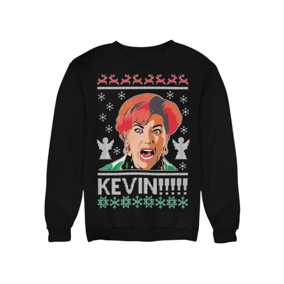 Ugly Christmas Crewneck Graphic Unisex Sweatshirt Kevin!!