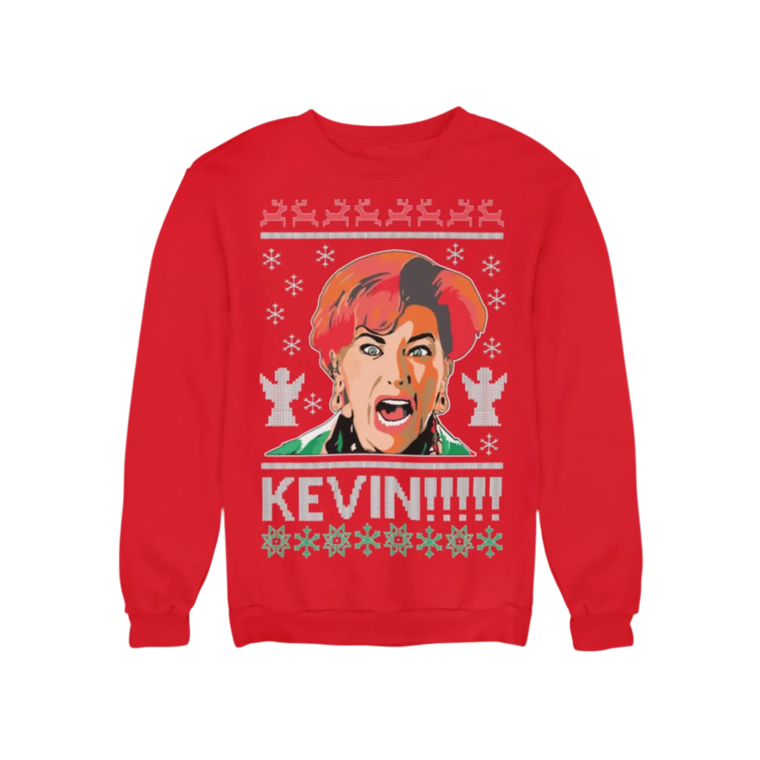 Ugly Christmas Crewneck Graphic Unisex Sweatshirt Kevin!!