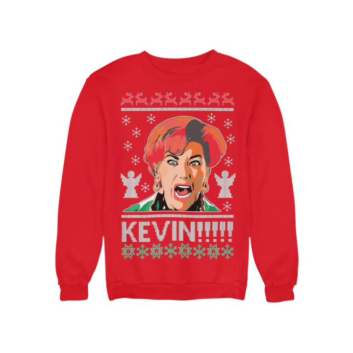 Ugly Christmas Crewneck Graphic Unisex Sweatshirt Kevin!!