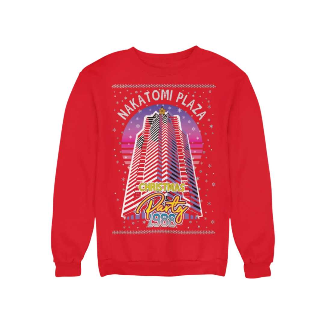 Ugly Christmas Crewneck Graphic Sweatshirt Nakatomi Plaza Party Like It's 1988