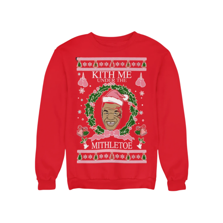 Kith Me Under The Mitheltoe Mike Tyson Ugly Christmas Graphic Crewneck Sweatshirt