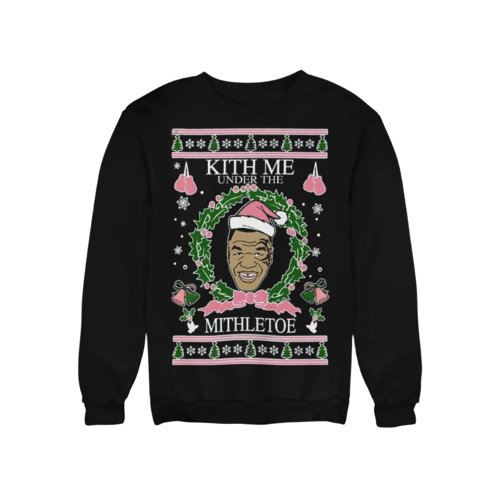 Kith Me Under The Mitheltoe Mike Tyson Ugly Christmas Graphic Crewneck Sweatshirt