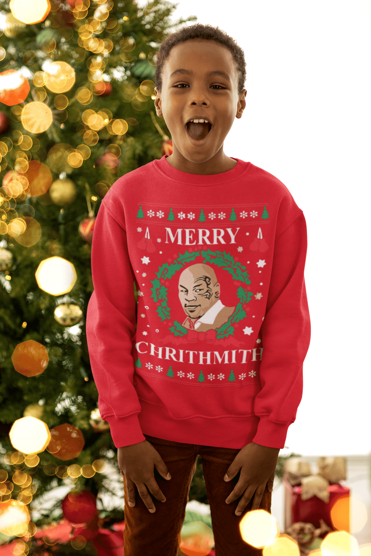 Merry Chrithmith Mike Tyson Unisex Ugly Christmas Sweater