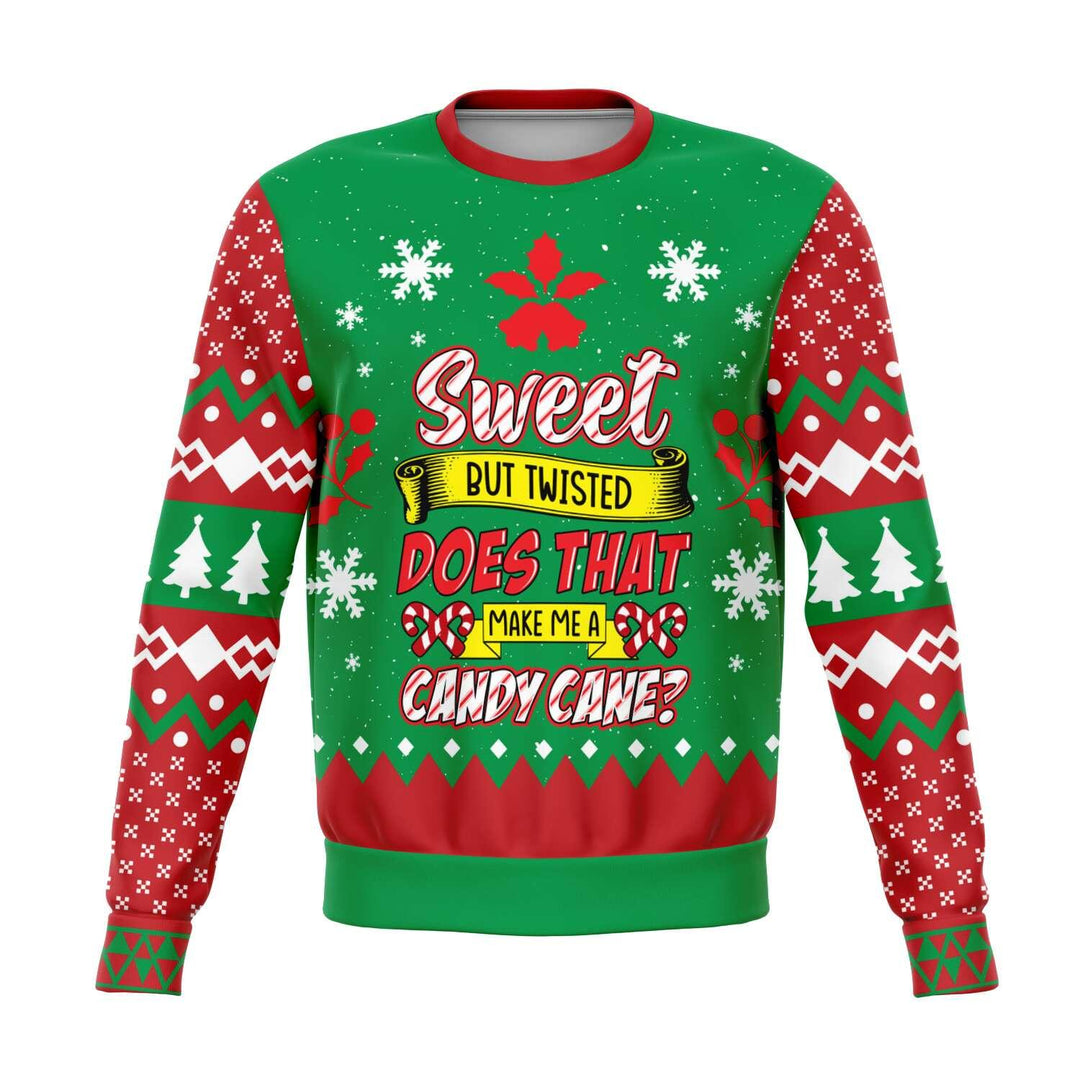 Sweet but Twisted does that make me a Candy Cane Christmas Sweatshirt
