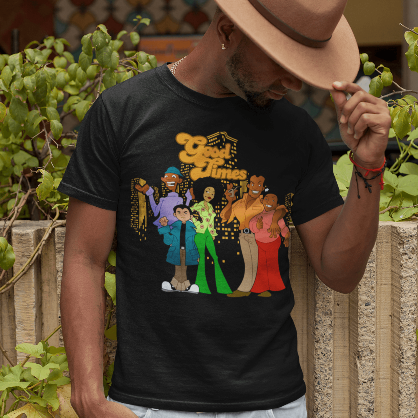 Good Times T-shirt 70's TV Sitcom Animated Retro Style of Cast Members Short Sleeve Unisex t-shirt - TopKoalaTee