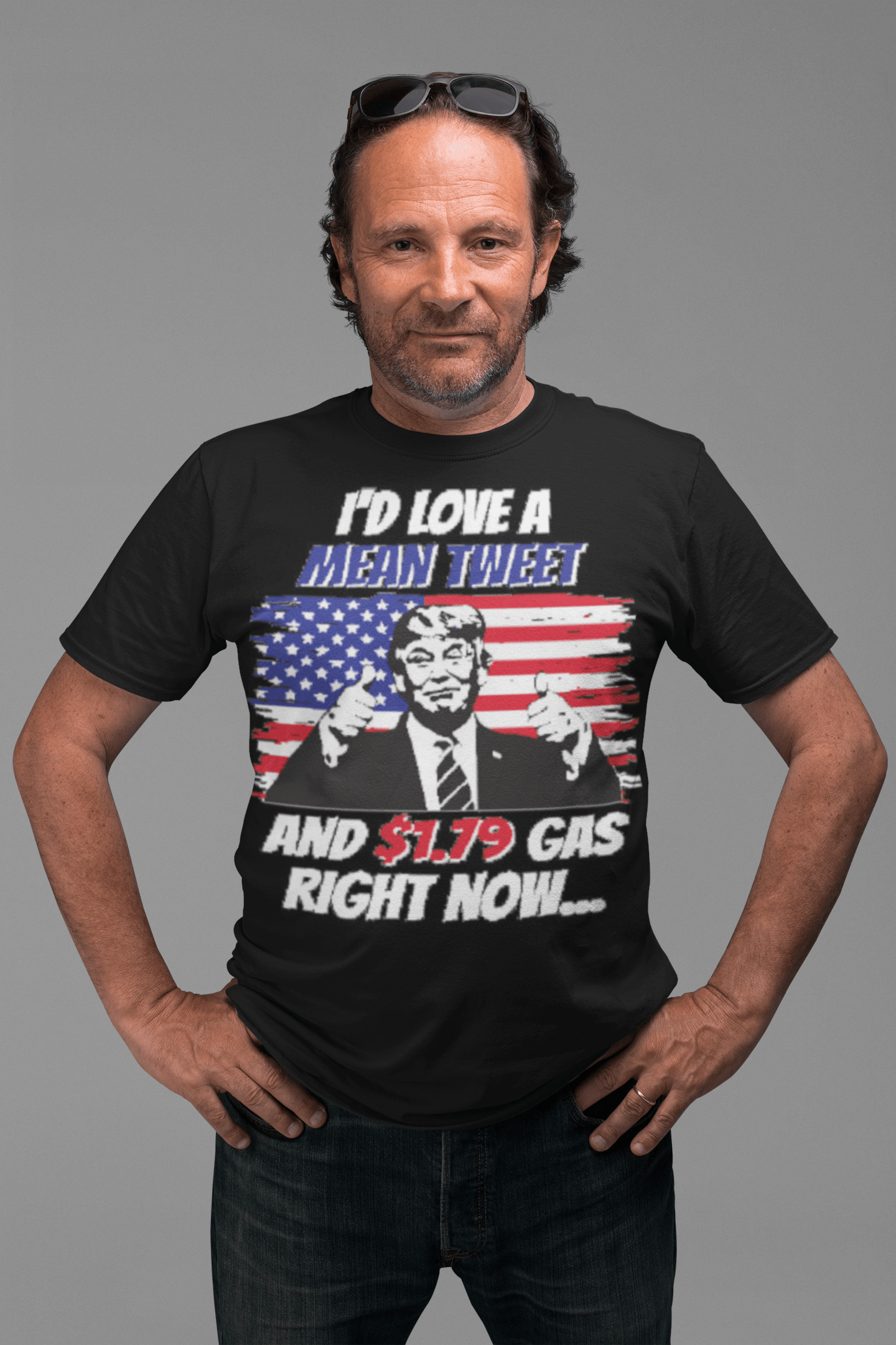 Short Sleeve Political T-shirt Mean Tweet $1.75 Gas Top Koala Trump Tee - TopKoalaTee