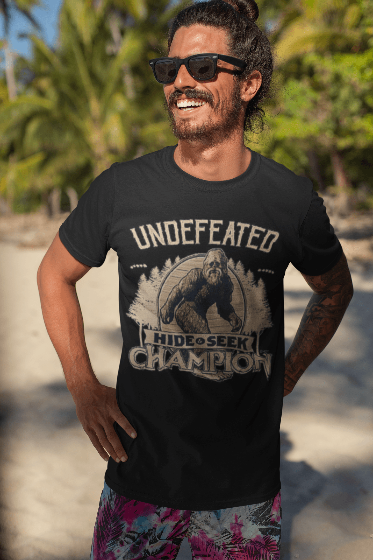 Outdoor T-Shirt Hide and Go Seek Sasquatch Champion Top Koala Tee - TopKoalaTee