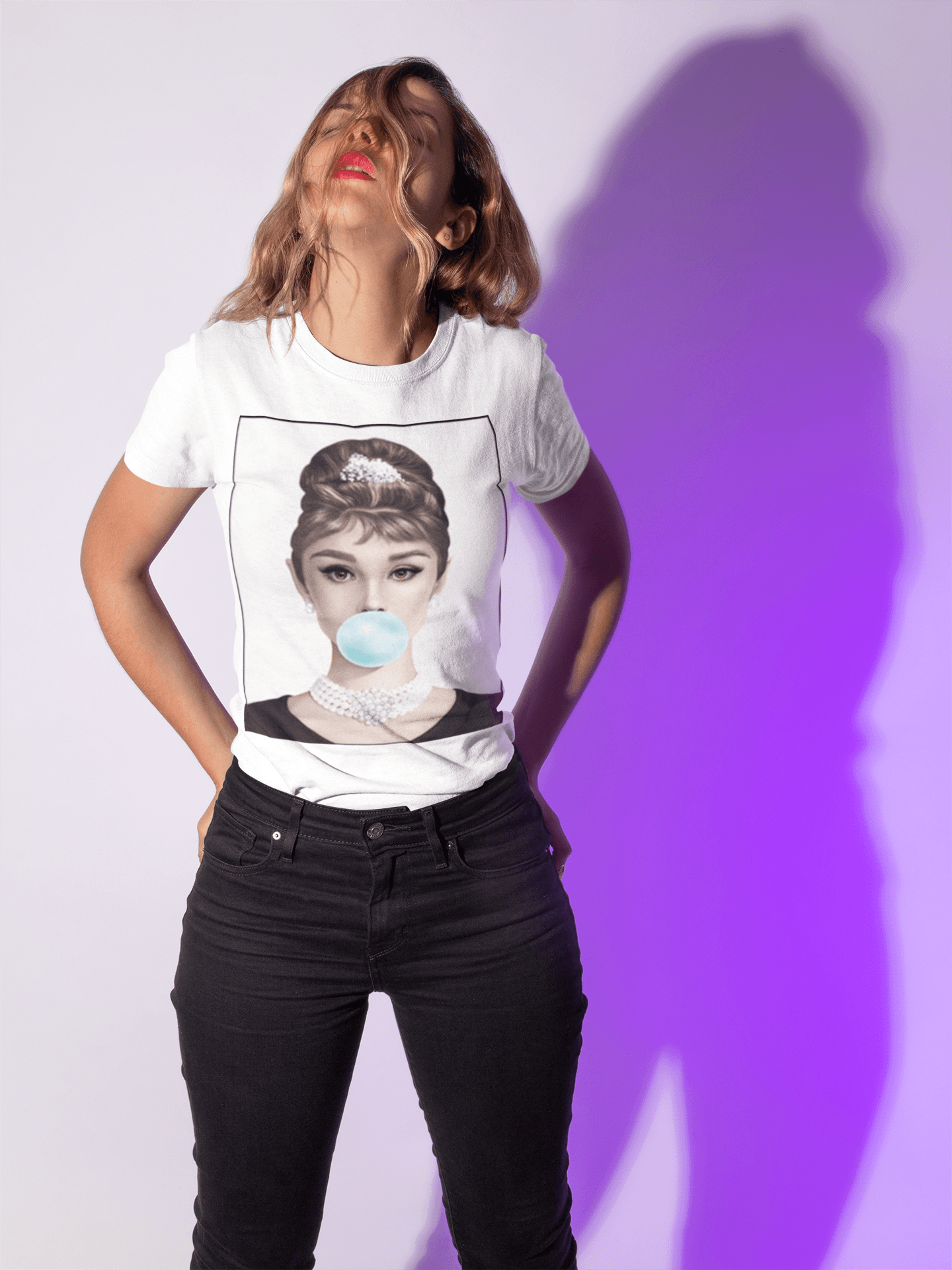 Classic British Actress T-shirt Top Koal Sofyle Bubblegum Portratit Unisex Tee - TopKoalaTee