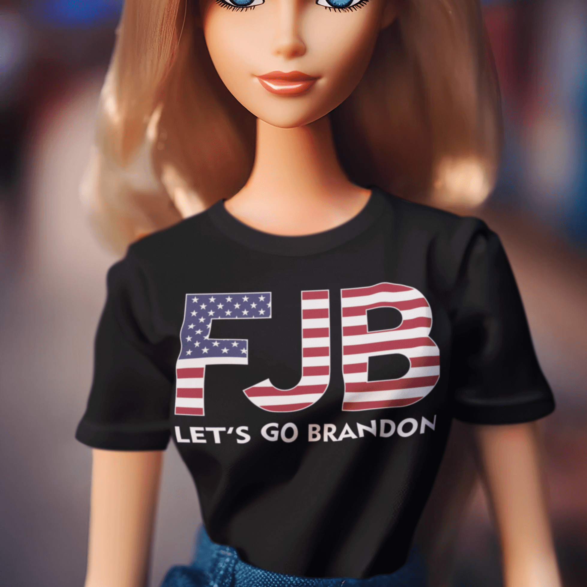 Let's Go Brandon FJB American Flag Lightweight Unisex Short Sleeve T-Shirt - TopKoalaTee