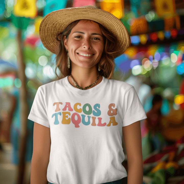 Tacos And Tequilla Short Sleeve 100% Cotton Unisex Crew Neck Top - TopKoalaTee