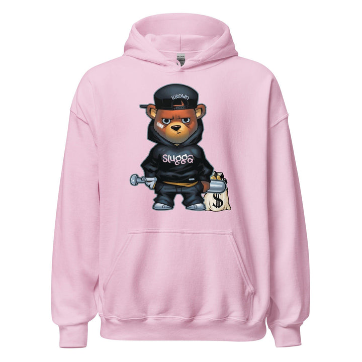 Teddy Bear Hoodie Urban Teddy Series Gangster Sluggah with Bat and Money Bag Unisex Pullover - TopKoalaTee