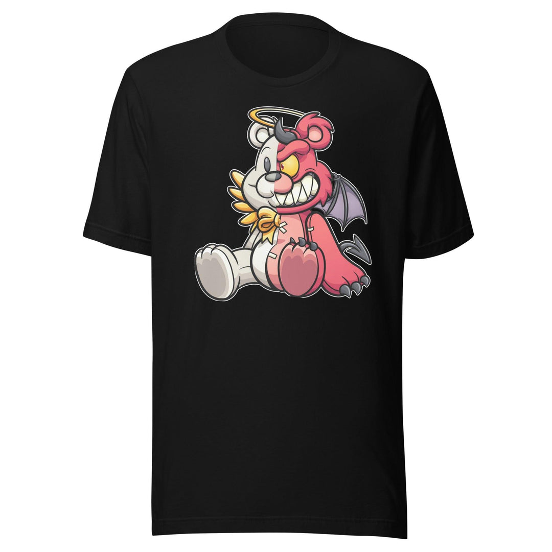 Teddy Bear T-shirt Urban Teddy Bear Series Evil Angel Short Sleeve Unisex Top - TopKoalaTee