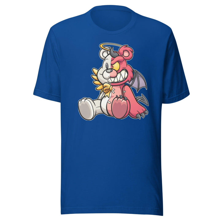 Teddy Bear T-shirt Urban Teddy Bear Series Evil Angel Short Sleeve Unisex Top - TopKoalaTee