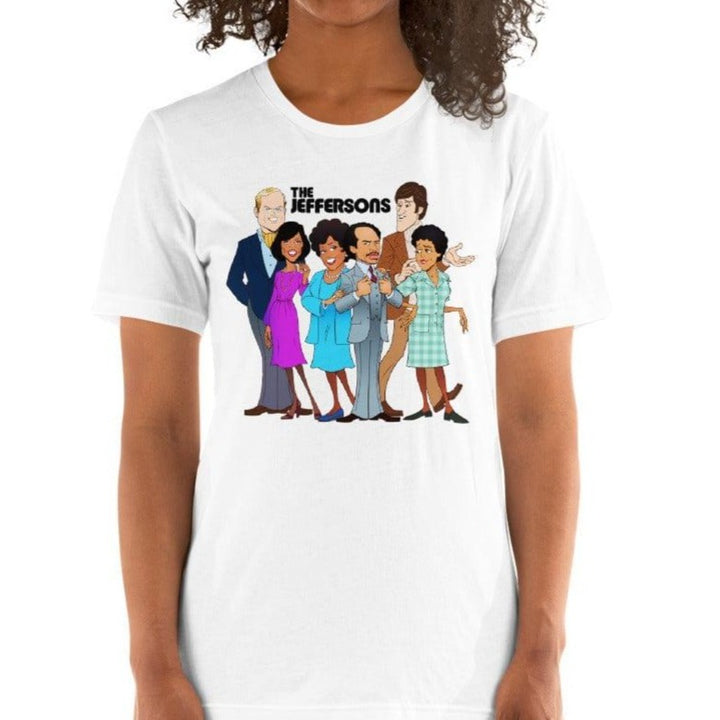 The Jefferson's T-shirt 80's TV Sitcom Animated Cast Short Sleeve Unisex Top - TopKoalaTee