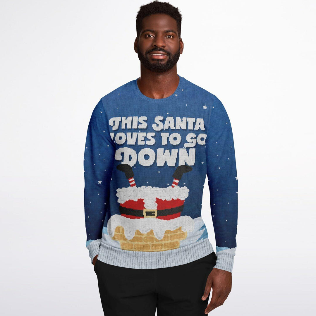 This Santa Likes To Go Down Ugly Christmas Sweater Top Koala Tee - TopKoalaTee