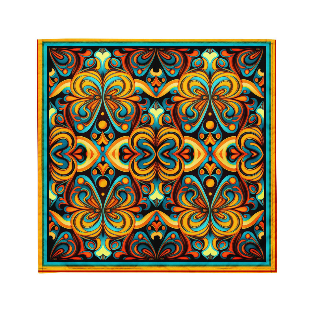 Three Colors Abstract Tribal Tattoo Pattern Luxury Neck Scarf Bandana - TopKoalaTee