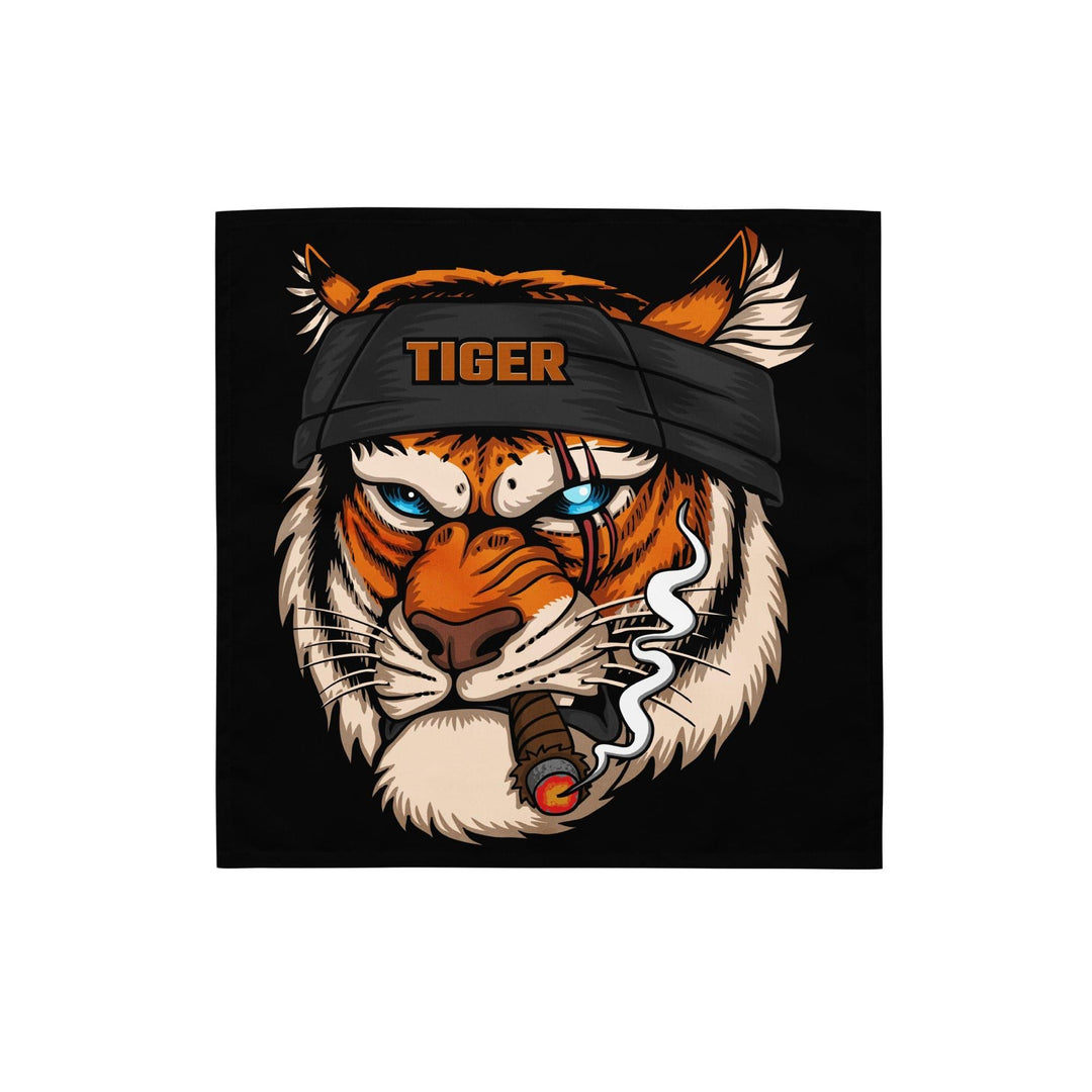 Tiger Smoking Cigar Designer Bandana-Topkolatee - TopKoalaTee