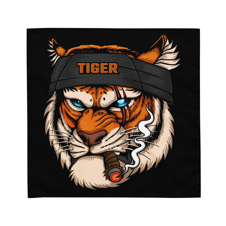 Tiger Smoking Cigar Designer Bandana-Topkolatee - TopKoalaTee