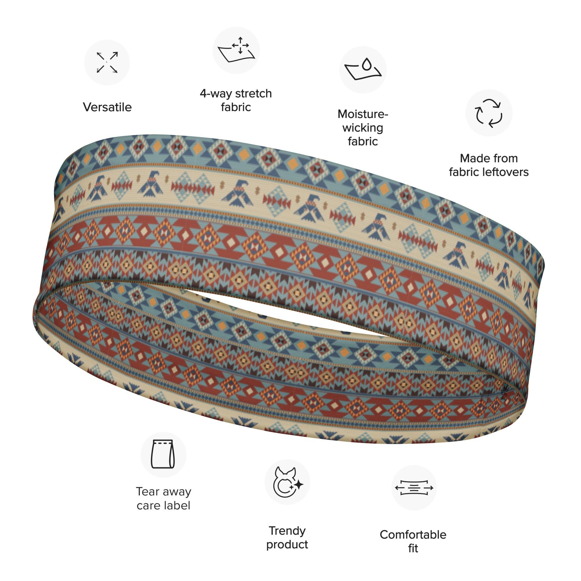 Traditional Native American Style Version 19 Quick Dry Headband - TopKoalaTee