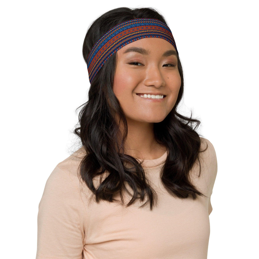 Traditional Native American Tribal Colors Version 4 Quick Dry Stretch Headband - TopKoalaTee