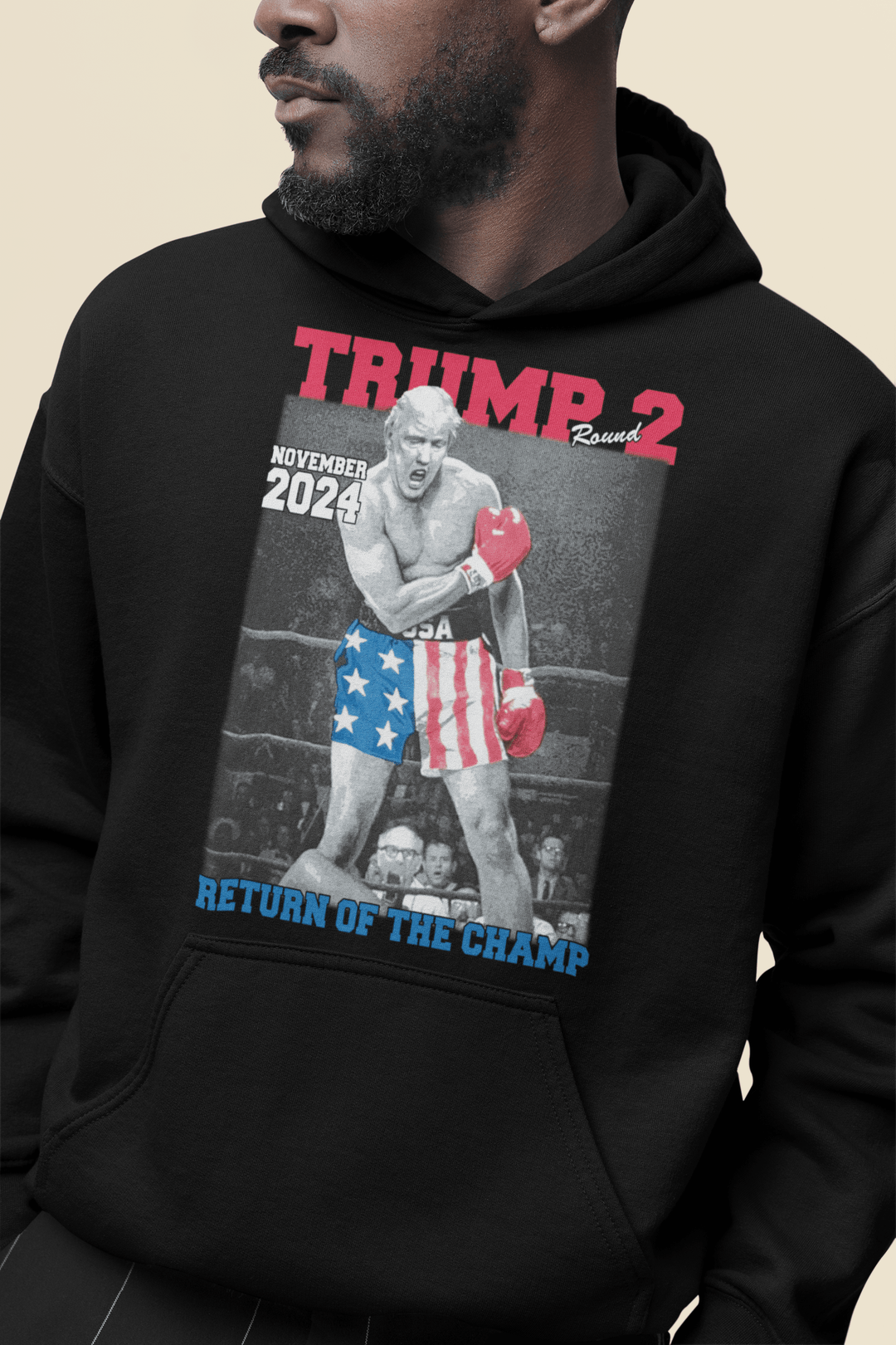 Blended Hoodie Trump Return of the Champ Pullover Top Koala Tee - TopKoalaTee