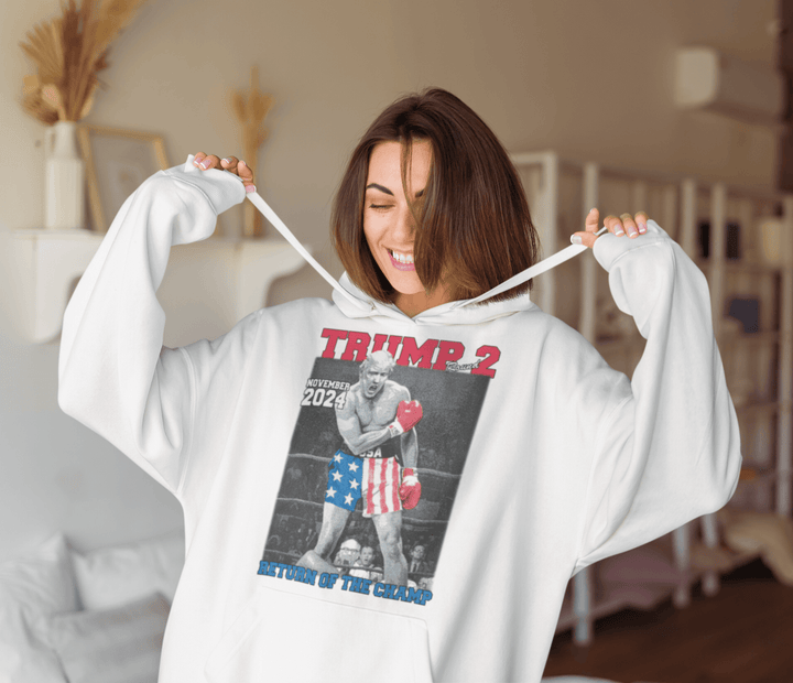 Blended Hoodie Trump Return of the Champ Pullover Top Koala Tee - TopKoalaTee